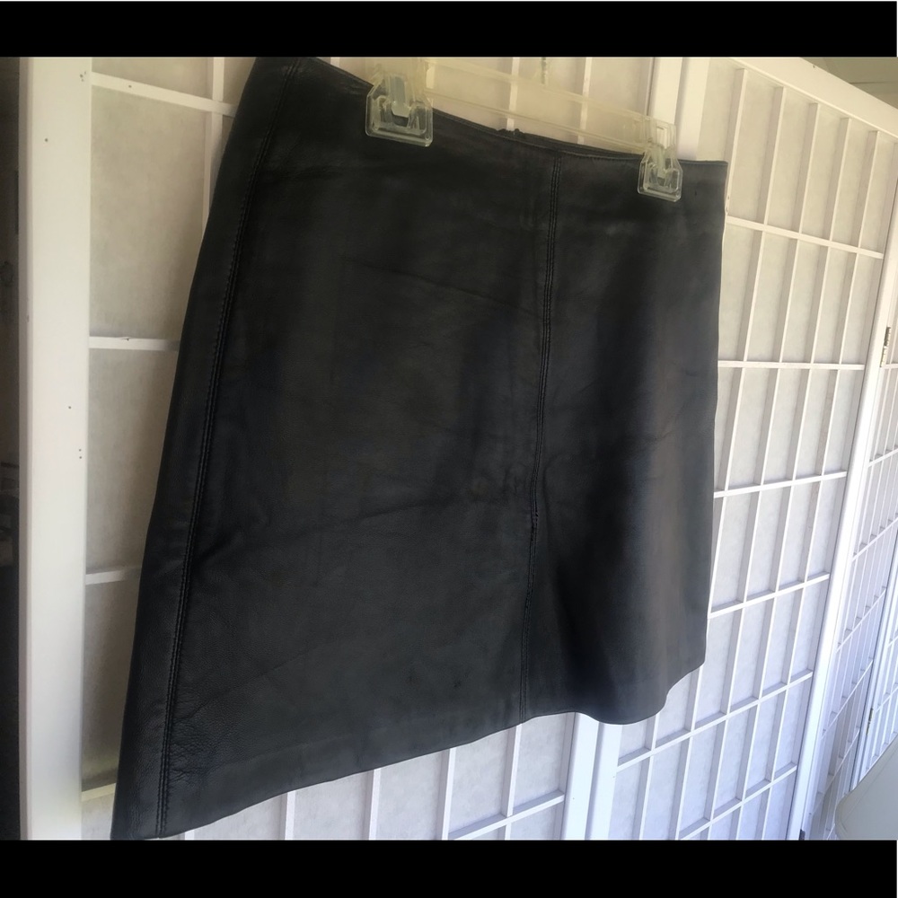 Rampage Black Leather Skirt Sz 9